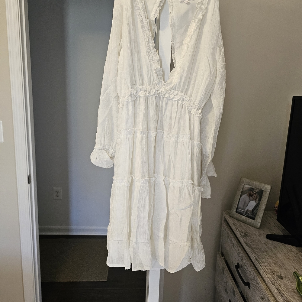 White long sleeve dress Stolen hearts small